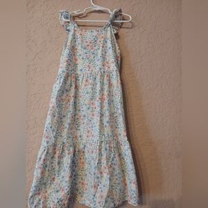 Penelope Mack Floral Dress with Blue and Pink Accents